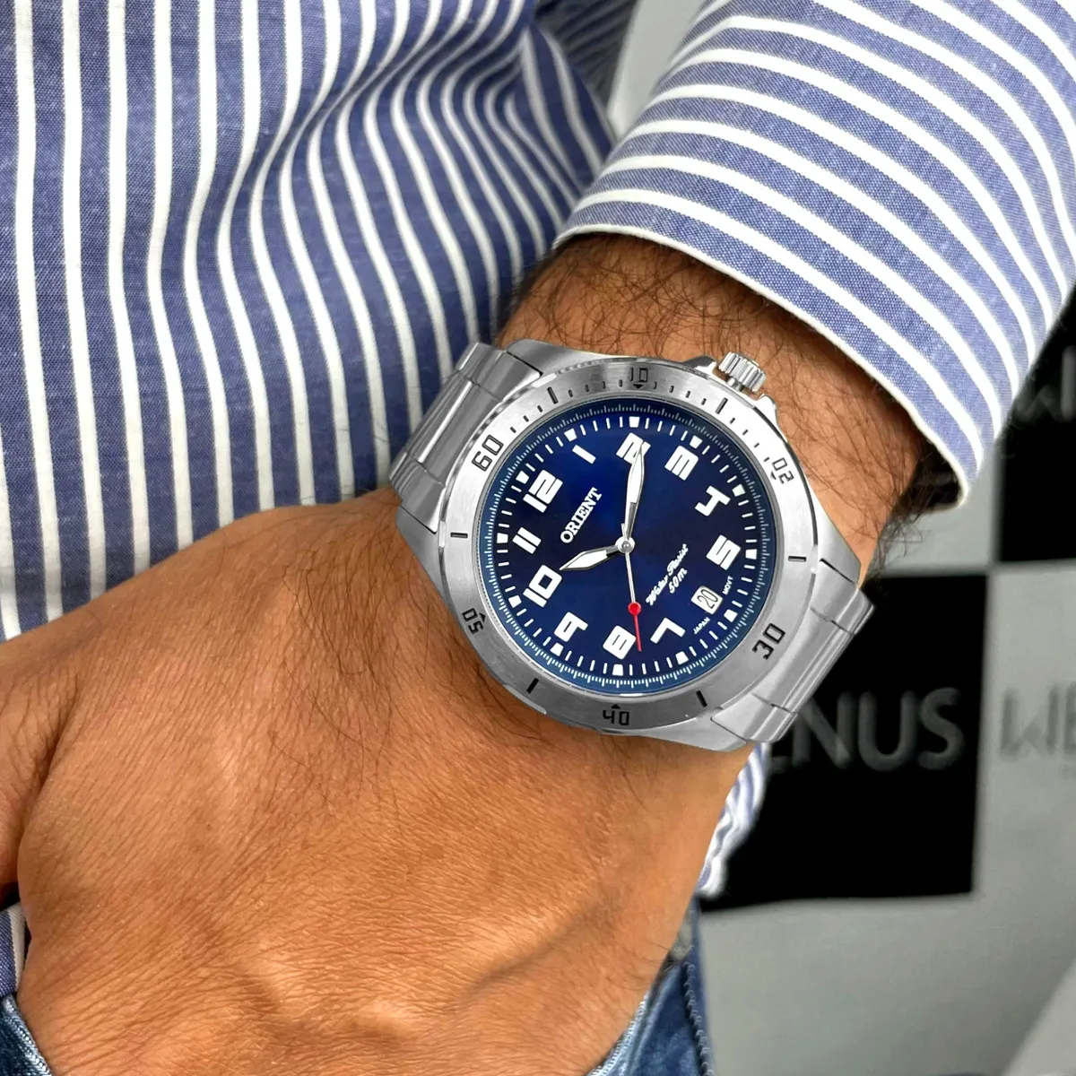 RELOGIO MASCULINO ANALOGICO PRATEADO MBSS1155A D2SX