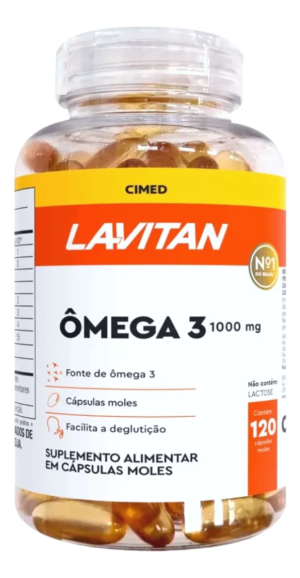 Óleo De Peixe Ômega 3 1000mg 120 Cápsulas 
