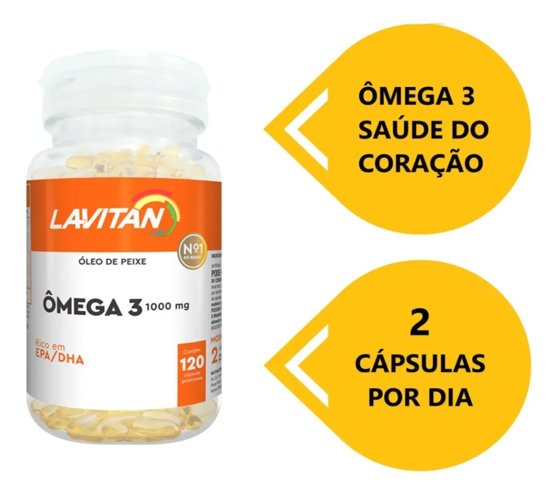 Óleo De Peixe Ômega 3 1000mg 120 Cápsulas 